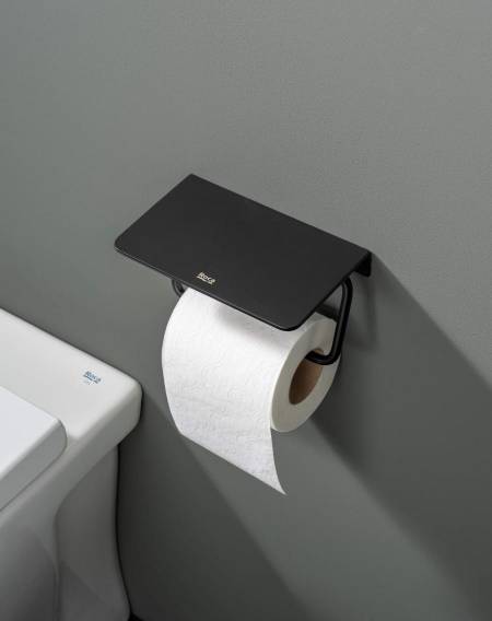 czarny chwyt na papier toaletowy Hotels 2.0 mat